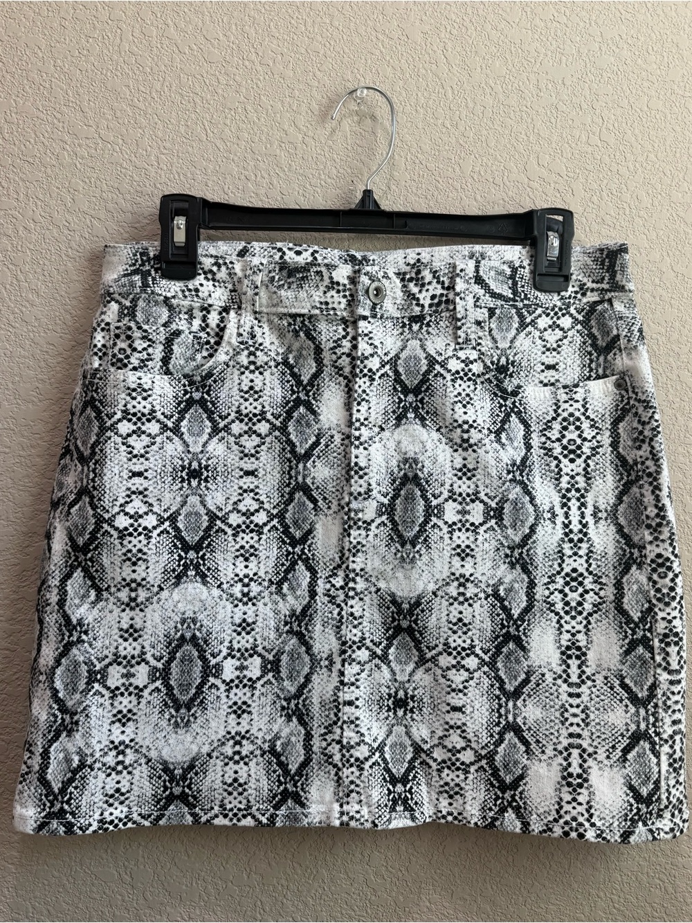 Arizona Jean Company Denim Snake Print Mini Skirt